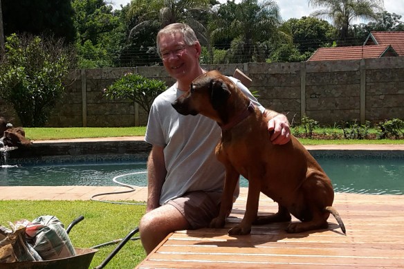 My brother, Duncan, and Kharma two days ago.